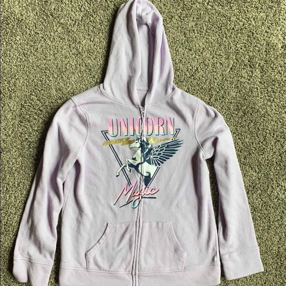 Girls hooded zip up sweat shirt